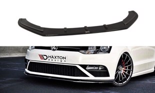 Maxton Front Splitter V.1 VW Polo Mk5 Gti (Facelift) - Gloss Black