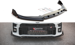 Maxton Front Splitter + Flaps V.2 Toyota Gr Yaris Mk4 - Gloss Black