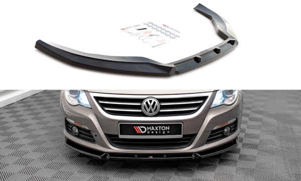 Maxton Front Splitter V.3 Volkswagen Passat Cc - Gloss Black