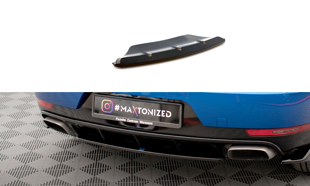 Maxton Central Rear Splitter For Porsche Macan Mk1 - Gloss Black