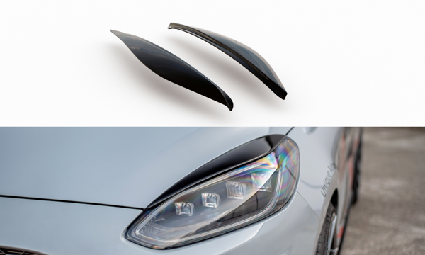 Maxton Eyebrows Ford Fiesta Mk8 St / St-Line / Standard - Gloss Black