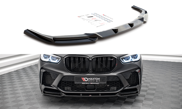 Maxton Front Splitter V.2 BMW  X5M F95 - Gloss Black