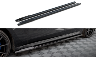 Maxton Side Skirts Diffusers BMW 7 M-Pack / M760E G70 - Gloss Black