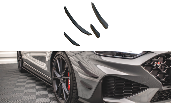 Maxton Front Bumper Wings (Canards) Hyundai I30 N Hatchback/Fastback Mk3 Facelift