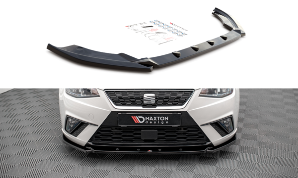 Maxton Front Splitter V.2 Seat Ibiza Fr/ Standard Mk5 - Gloss Black