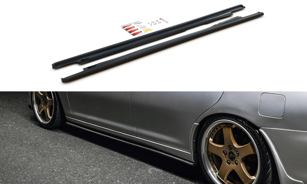 Maxton Side Skirts Diffusers Mazda Xedos 6 - Gloss Black