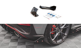 Maxton Rear Side Splitters + Flaps V.1 Hyundai I30 N Hatchback Mk3 Facelift - Gloss Black