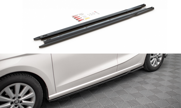Maxton Side Skirts Diffusers V.2 Seat Ibiza Fr/ Standard Mk5 - Gloss Black