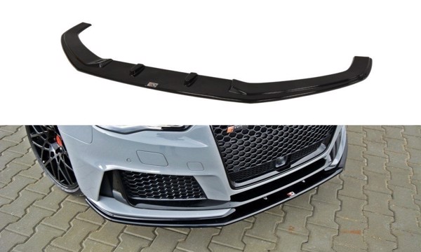 Maxton Front Splitter V.2 Audi RS3 8V Sportback - Gloss Black