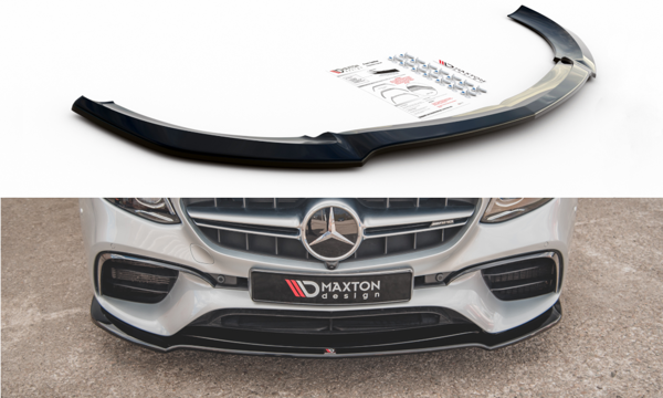 Maxton Front Splitter V.1 Mercedes-Benz E63 Amg Estate/Sedan S213/W213 - Gloss Black
