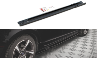 Maxton Side Skirts Diffusers Volvo S60 R-Design Mk2 - Gloss Black