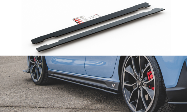 Maxton Racing Durability Side Skirts Diffusers Hyundai I30 N Mk3 / Mk3 Fl Hatchback / Fastback - Red