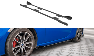 Maxton Street Pro Side Skirts Diffusers + Flaps Subaru Brz Mk1 Facelift - Black + Gloss Flaps    