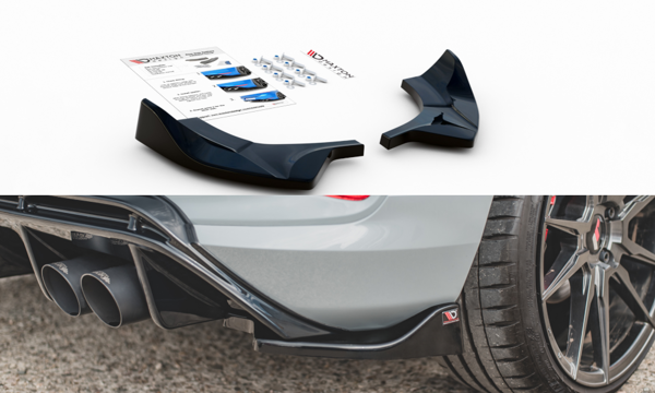 Maxton Rear Side Splitters V.2 Ford Fiesta Mk8 St - Gloss Black