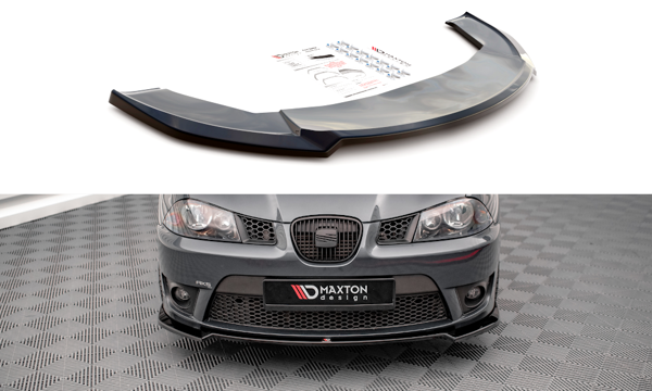 Maxton Front Splitter V.3 Seat Ibiza Cupra Mk3 - Gloss Black