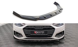Maxton Front Splitter V.1 Audi A4 B9 Facelift - Gloss Black