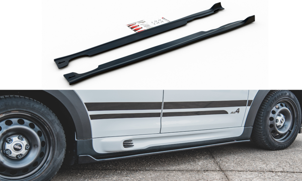 Maxton Side Skirts Diffusers Mini Countryman Mk1 Jcw  - Gloss Black