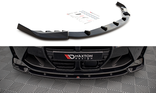 Maxton Front Splitter V.3 BMW M4 G82 - Gloss Black