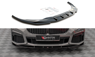 Maxton Front Splitter V.1 BMW 7 G11 M-Pack Facelift - Gloss Black
