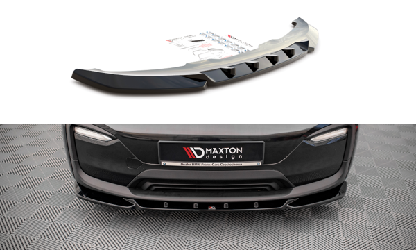 Maxton Front Splitter V.2 BMW I3 Mk1 Facelift - Gloss Black