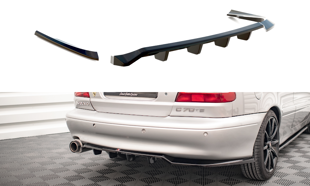 Maxton Central Rear Splitter (With Vertical Bars) Volvo C70 Mk1 - Gloss Black