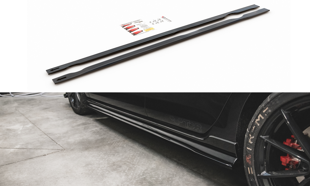 Maxton Side Skirts Diffusers VW Golf 7 Gti Tcr  - Gloss Black