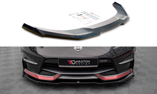 Maxton Front Splitter V.1 Nissan 370Z Nismo Facelift - Gloss Black