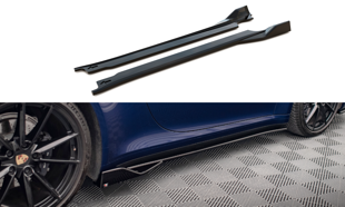 Maxton Side Skirts Diffusers V.2 Porsche 911 Carrera Aero 992 - Gloss Black