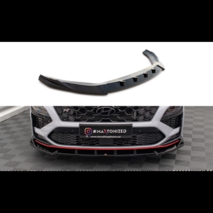 Maxton Front Splitter V.2 Hyundai Kona N Mk1 - Gloss Black