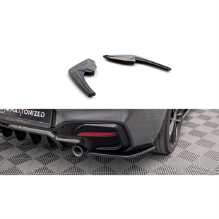 Maxton Rear Side Splitters BMW 1 F20 Facelift M-Power - Gloss Black