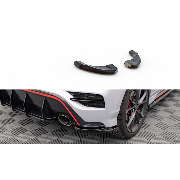 Maxton Rear Side Splitters V.1 Hyundai Kona Mk1 - Gloss Black