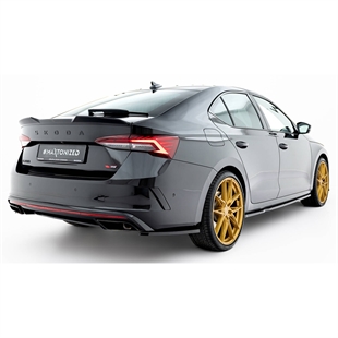Maxton Rear Side Splitters V.1 Skoda Octavia RS Mk4 - Gloss Black