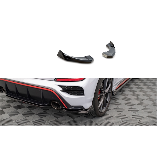 Maxton Rear Side Splitters V.2 Hyundai Kona Mk1 - Gloss Black