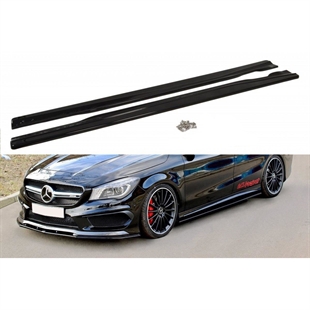 Maxton Side Skirts Diffusers Mercedes Cla 45 Amg C117/A45 Amg W176 (Preface) - Gloss Black