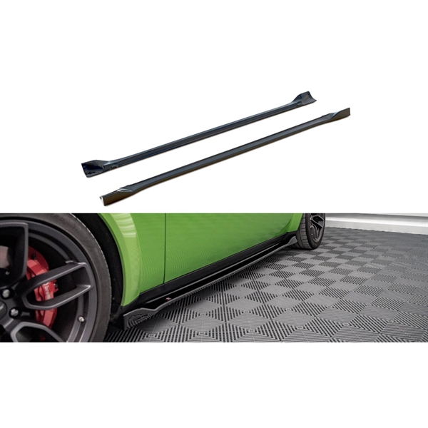Maxton Side Skirts Diffusers Dodge Challenger Srt Demon Mk3 - Gloss Black