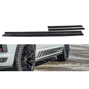 Maxton Side Skirts Diffusers Volkswagen T6 - Gloss Black