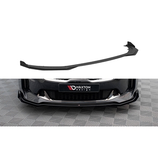 Maxton Street Pro Front Splitter + Flaps Kia Stinger GT / GT-Line / Standard Mk1 - Black-Red