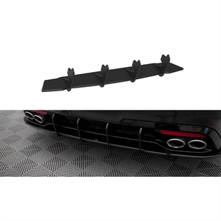 Maxton Street Pro Rear Diffuser V.1 Kia Stinger GT / GT-Line Mk1 - Black-Red