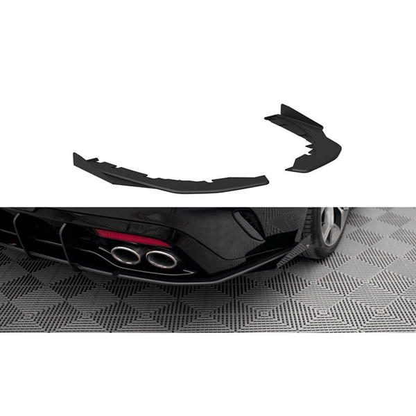 Maxton Street Pro Rear Side Splitters Kia Stinger GT / GT-Line Mk1 - Black