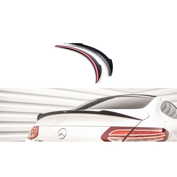 Maxton Spoiler Extension Mercedes- Benz C-Class W205 Coupe Amg-Line - Gloss Black