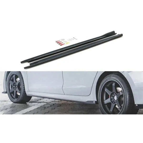 Maxton Side Skirts Diffusers V.3 Skoda Octavia RS Mk4 - Gloss Black