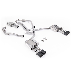 Milltek Sport Diff Modeller Med Stag (RHD) - Resonerad Cat-Back Med Fyra Kolfiberändrör Audi S5 3.0 V6 Turbo Coupé Endast B9