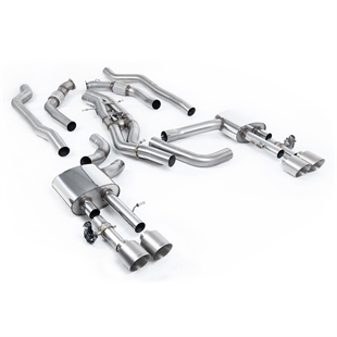 Milltek Non-Resonated (Högre) OPF-Back Avgassystem med GT-115 Titanändrör Audi S8 D5 V8