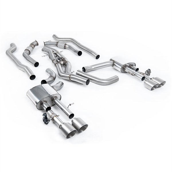 Milltek Non-Resonated (Högre) OPF-Back Avgassystem med GT-115 Titanändrör Audi S8 D5 V8