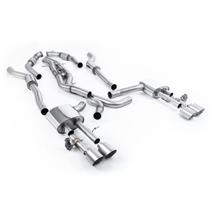 Milltek Resonerad (Tystare) OPF-Bakre Avgassystem med GT-115 Titanium Ändrör Audi S8 D5 V8