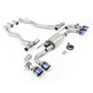 Milltek (NAS/ROW Spec) - Axle Back med Brända/Blå Titanium Ändrör BMW 5 Serie M5 G90/G99