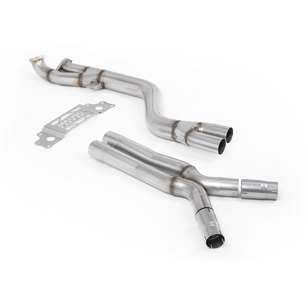 Milltek Sekundär Katalysator Bypass - Icke Resonerad med X Pipe till OE Axle Back Endast BMW 2 Serie M2 Coupe