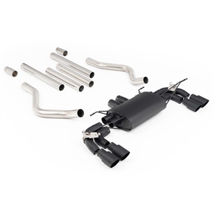 Milltek Black Coated Special Edition - OPF/GPF Bakre Icke-Resonerat Ventilstyrt System med Quad GT-90 Cerakote Svarta Ändrör Land Rover Defender (Endast NAS Icke-OPF/GPF Fordon)