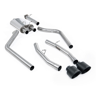 Milltek Standard version (Ingen Cut Out) Cat-Back med 5.5' Cerakote Svarta Ändrör Dodge Ram 1500 5th Gen (Hemi V8)