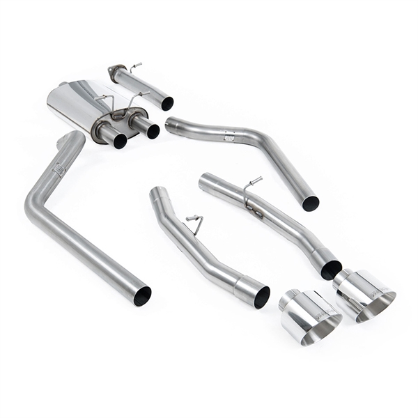 Milltek Standard version (Ingen Cut Out) Cat-Back med 5.5\' Polerade Ändrör Dodge Ram 1500 5th Gen (Hemi V8)